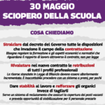 volantino sciopero scuola 30 maggio 2022